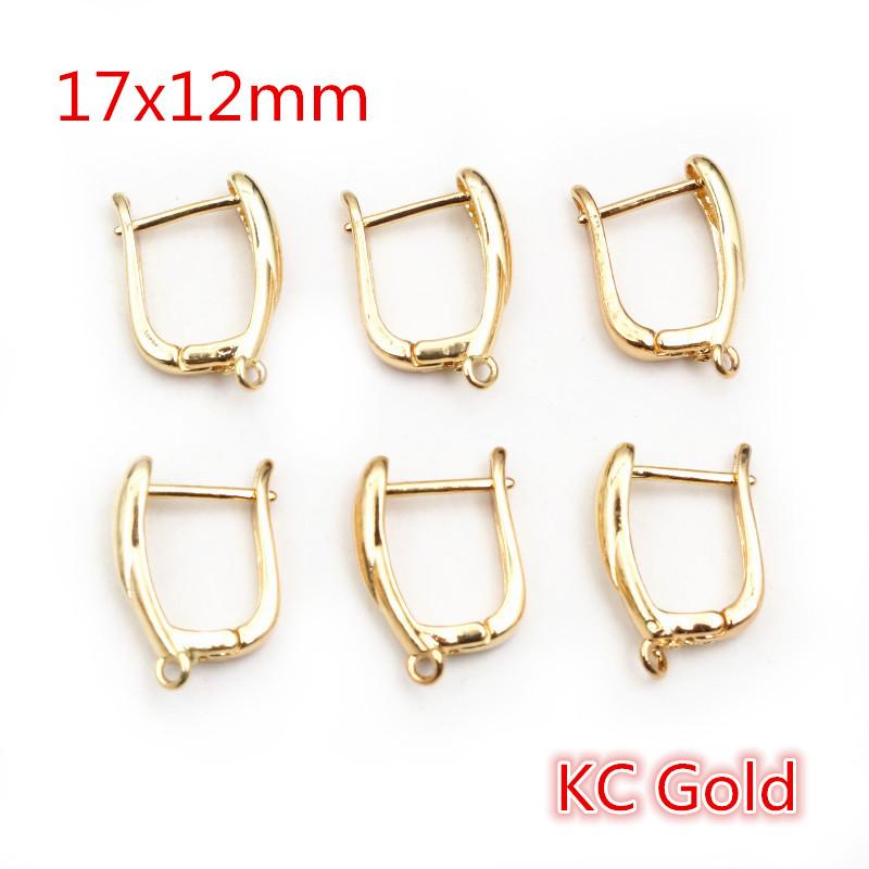 10pcs 2-Styles French Earring Hooks Lever Back Open Loop Setting for DIY Earring Clips Clasp Jewelry Making Accessories Findings