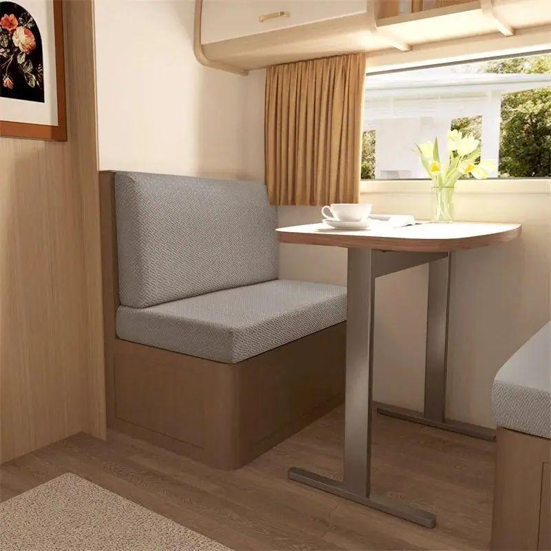 2pcs/set Jacquard RV Cushions Covers Stretch Camper Dinette Sofa Covers Adjustable Dining Seat Covers Bench Backrest Decor