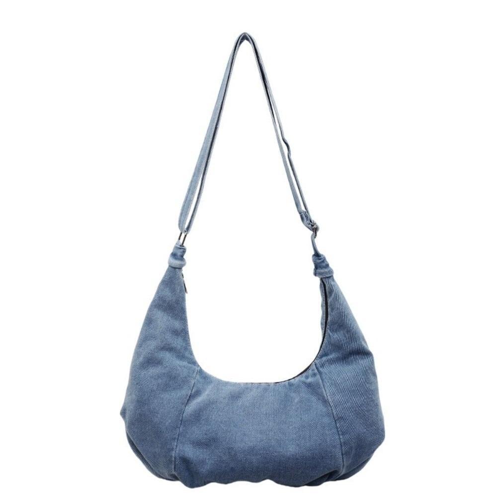 

Vintage Hobo Sling Bag Versatile Satchel Bags Fashion Denim Shoulder Bag Handbag синий