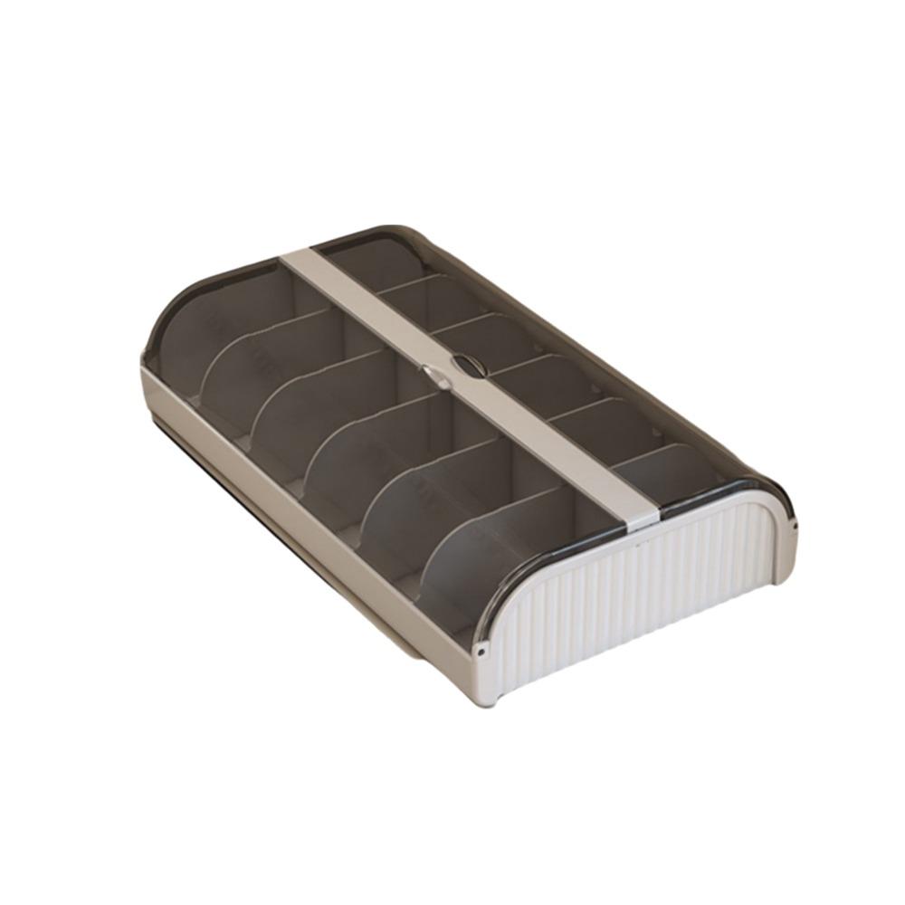 

12 ячеек Чехол для хранения носков Разделительная конструкция Органайзер для нижнего белья в шкаф Коробка для хранения нижнего белья Трусики серый