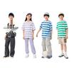 Balabala Kids' Quick-Dry Striped Unisex Short Sleeve T-Shirt