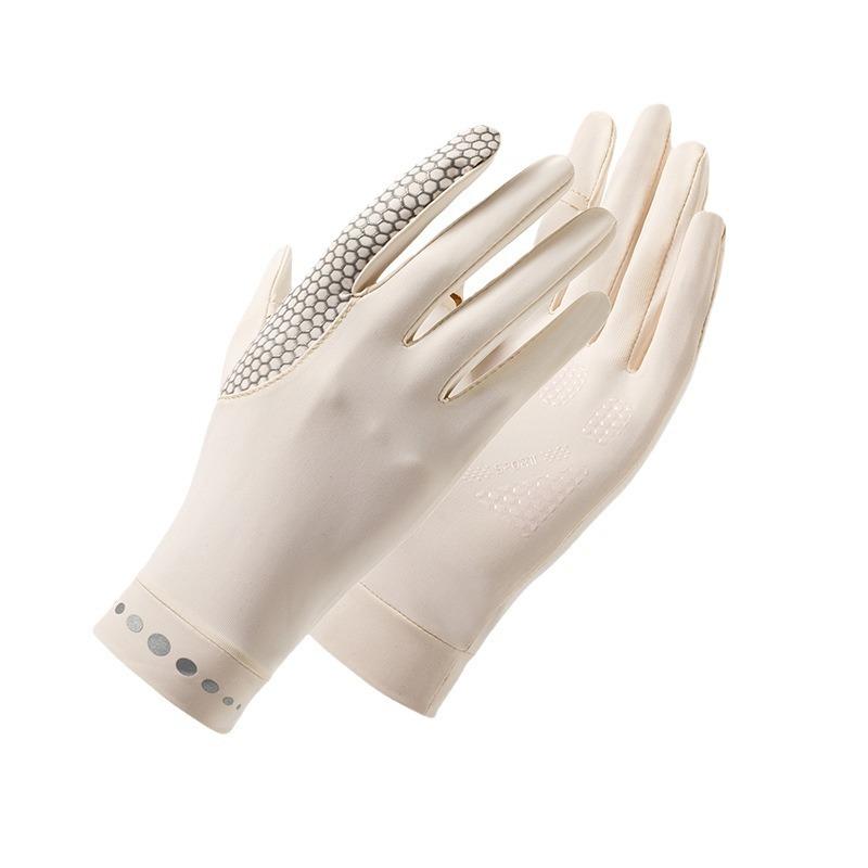 Herren und Damen Dehnbare Eis-Seide UV-Schutz Handschuhe, Touchscreen Atmungsaktive Sommerhandschuhe, Rutschfeste Handschuhe für Fahren Radfahren