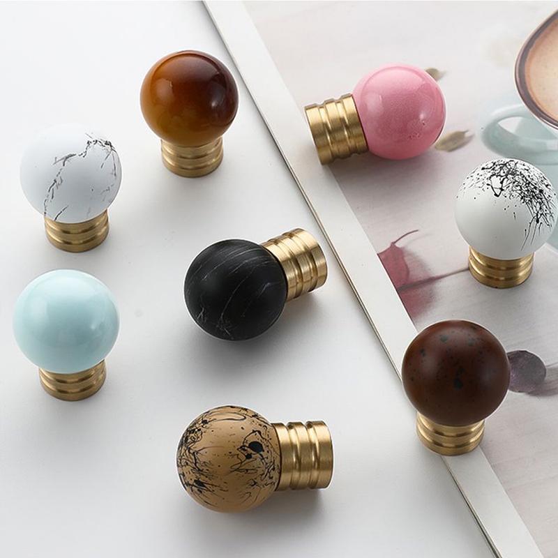 1pc Handles Drawer Cabinet Furniture Kitchen Handles for Cabinet Knob Door Drawer Furniture Kitchen Knob Brass Pattern Single