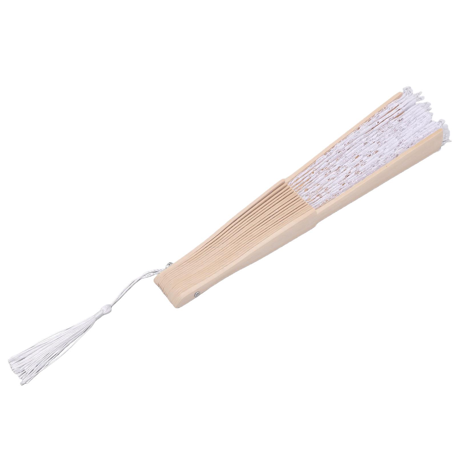 

Lace Handheld Chinese Folding Fan Elegant Lace Hand Fan with Tassel for Women Wedding Decoration Dancing Party