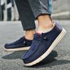 Canvas casual loafers, new breathable men's flat-soled casual shoes, loose large size lazy light soft-soled cloth shoes