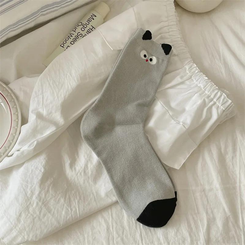 

Socks For Women Cute New Novelties Fashion Cotton Breathable Funny Socks Female Casual Long Preppy Style Cartoon Socks Striped One Size