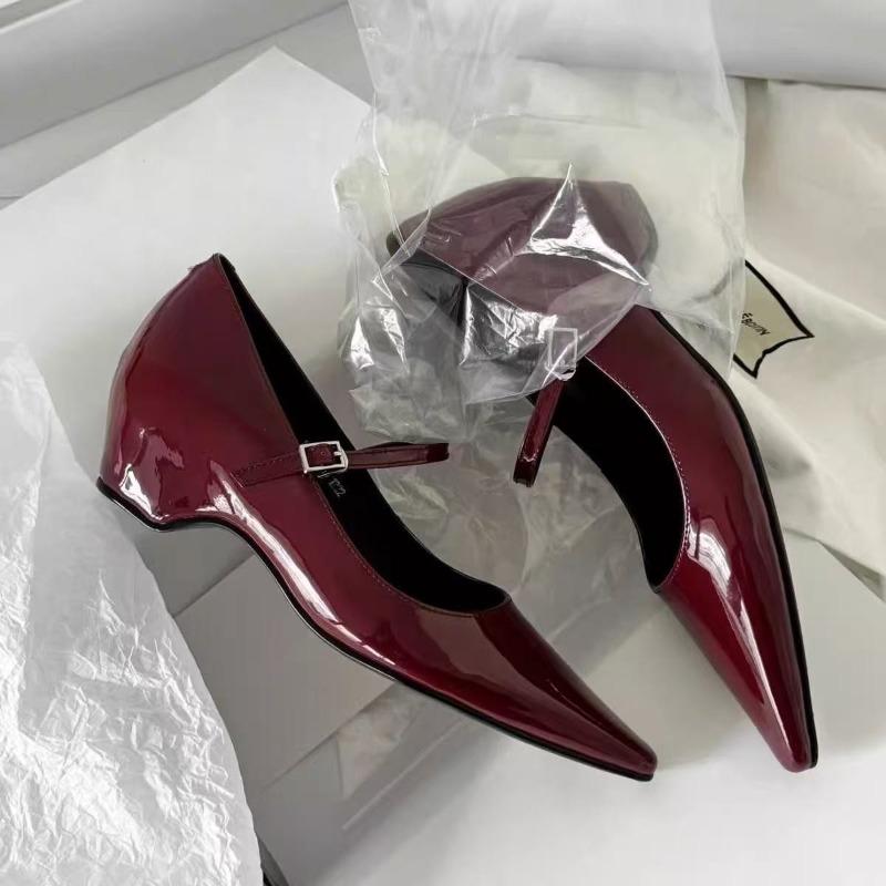 Pointed Toe Women Shoes Buckle Strap Solid Color Retro Designer Brand High Heel Shallow Female Shoes Concise Casual Shoes