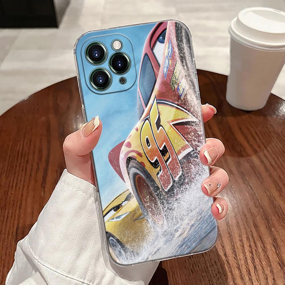 Cartoon 95 Lightning McQueen Cars Phone Case For iPhone 17 Pro Max 17E 11 12 13 14 15 16 Pro Max Plus 17 Air 16E 7 XS Soft Cover