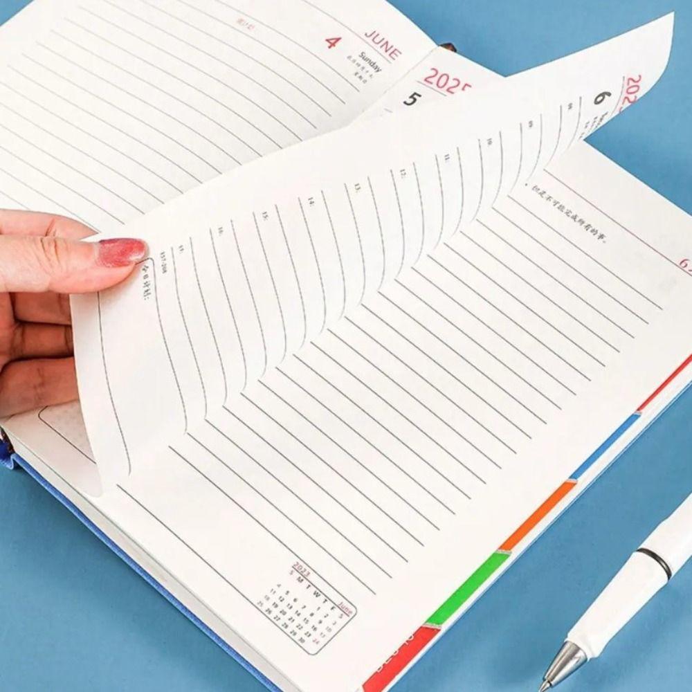 PU 2025 Planner Notebook Thicken Schedule Planner Notepad 2025 A5 Agenda Notebook School Office