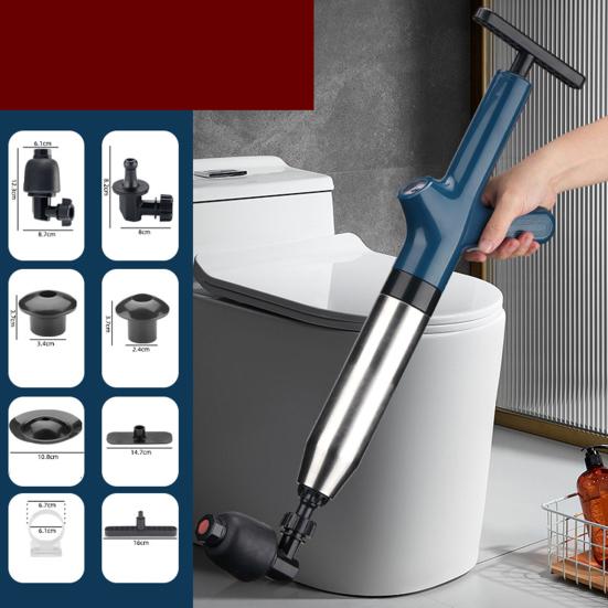 Toilet Unclogger Heavy Duty Vacuum Seal Plunger with 120-Degree Tilt Head Bathroom Clog Remover Clog Remover Tool