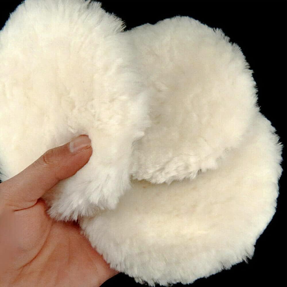 6pcs 7-inch Buffing Pads Car Bonnet Buffing Waxing Pad Kit Buffer Polishing Polisher Pad Wool Buffering Pads for Drill Body Buffing & Polishing Pads