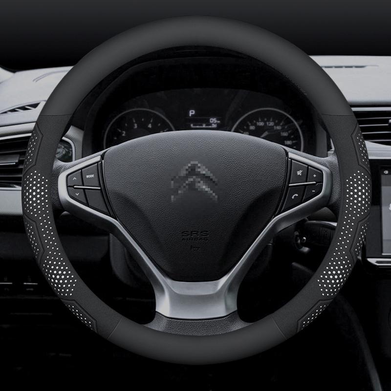 Carbon Fiber Pattern Car Steering Wheel Cover for Citroen C1 C2 C3 C4 C5 C6 VTS Xsara C-Crosser Berlingo Jumpy Car Accessories