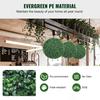 VEVOR Artificial Topiaries Boxwood Trees, 16” Tall (2 Pieces), Ball-Shape Faux Topiaries Plant