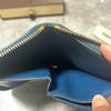 Used [Louis Vuitton] Monogram Empreinte Line Wallet (Navy)