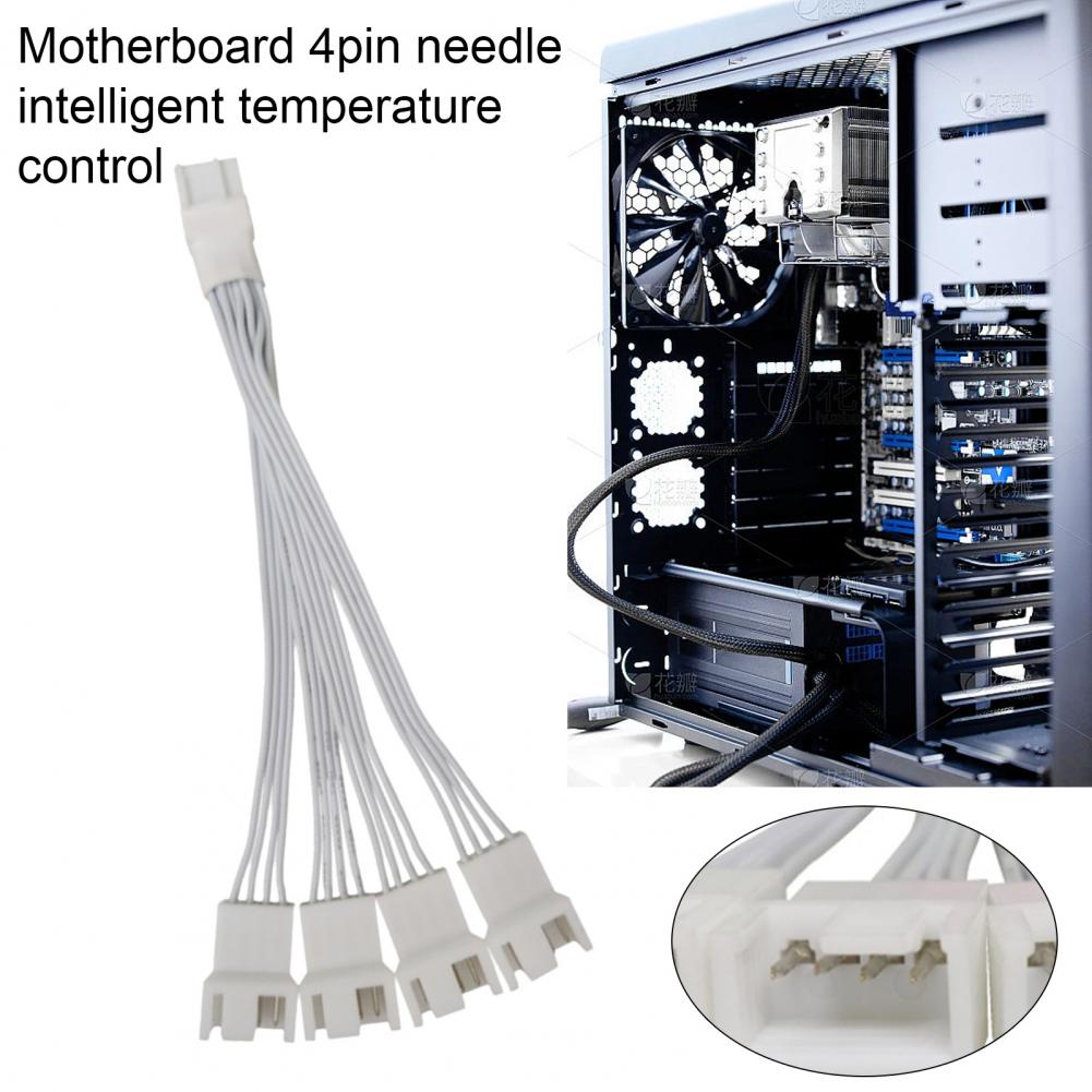 Adapter Cable Computer Cpu Fan Splitter Cable 4 Pin Adapter Hub 1 to 4 Converter Pwm 4pin Fan Extension Power Cable Motherboard