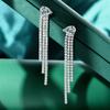 Tancies 925 argent broche gland 7*10 7A Zircon boucles d'oreilles bijoux d'oreille personnalisés.