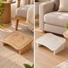 Wooden Footrest Stool Stable LowProfile Foot with FootShaped Top Supportive