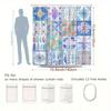 1Pc Natural Plant Scenery Shower Curtain Shower Curtain Floral Pattern Creative Leaf Design Fresh And Pleasant Bathroom Decorati
