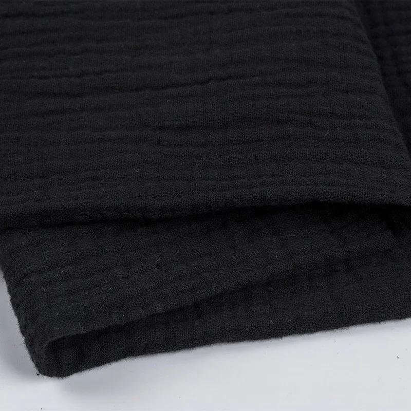 100x135cm Podwójna Warstwa Czysta Bawełna Gaza Cała Bawełna Krepa Tkanina Jednolity Kolor Odzież Domowa Sukienka Szalik Tkanina na Odzież Dziecięcą
