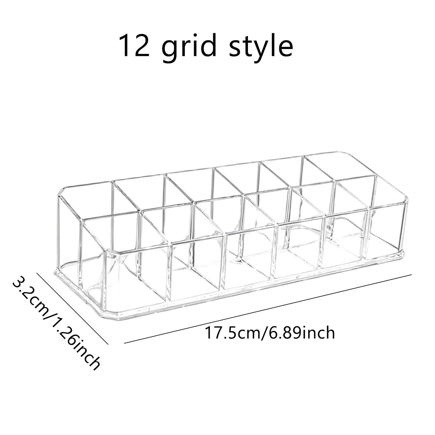 9/16 Grids Plastic Lipstick Organizer Transparent Cosmetic Display Rack Organization Lipstick Makeup Rack Showing Shelf Holder