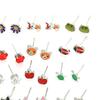 30 Pairs Ear Studs Set Exquisite Fashionable Colorful Stud Earrings for Parties Everyday Use