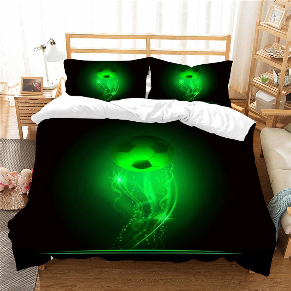 Hot Sell Football Bedding Cover Suit Scripes Unique Design Duvet Cover Set Soccer Bed Clothes Polyester Home Textiles Man Single Size Quilt Cover