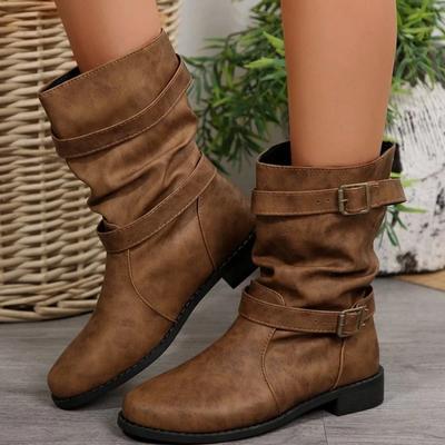 Women Ankle Boots Winter Fashion Low Heel Suede Female Shoes Classic Brown Black Lightweight Soft Comfortable Plataforma Mujer