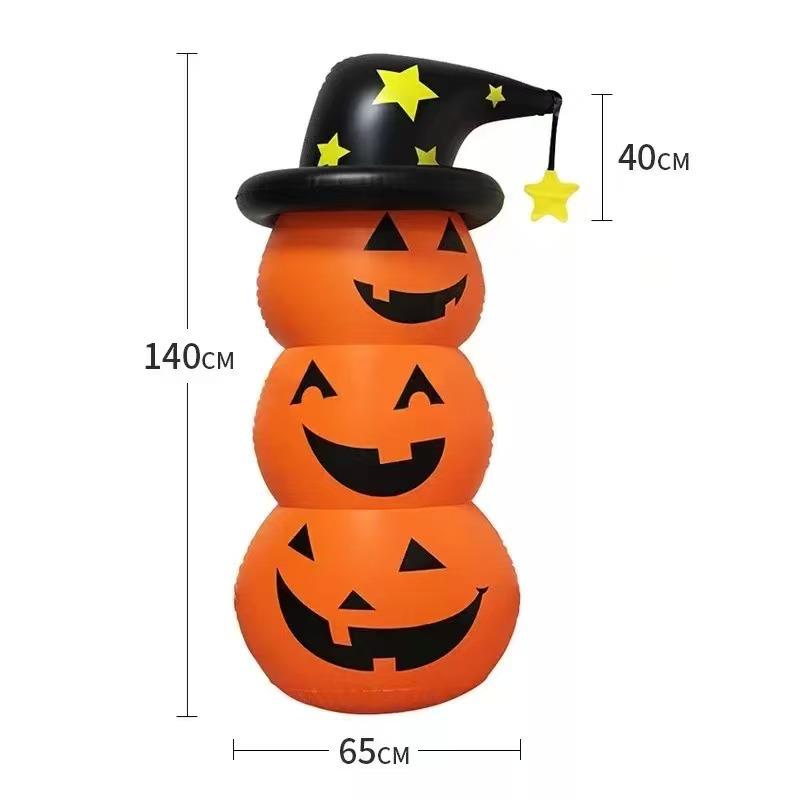 Cross-border Halloween Inflatable Pumpkin Ghost Tumbler Scene Decoration