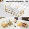 2 4 Compartment Fruit Bowl With Lid Separate Transparent Tray Removable Snack Container For Office Table Tea Time Party Kitchen