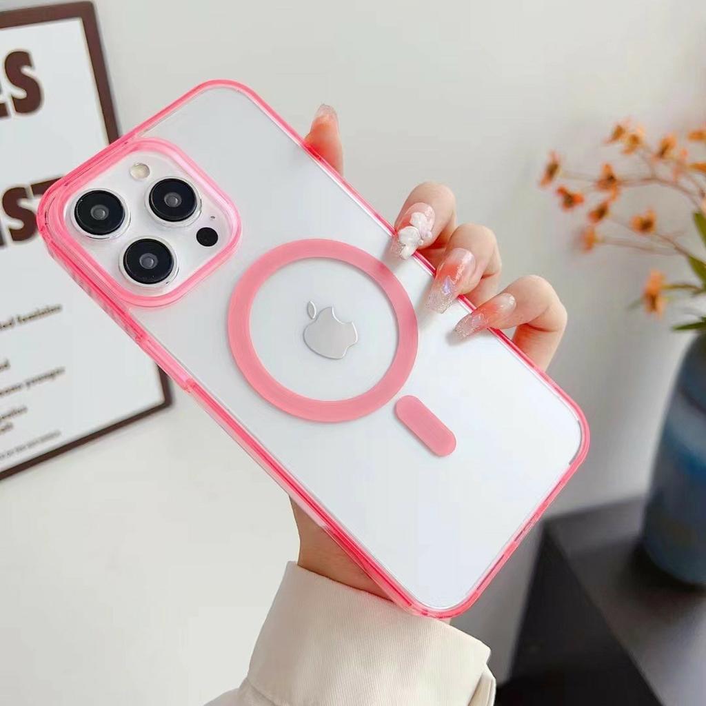 For iPhone 16 Pro Case Compatible with MagSafe Acrylic+TPU Matte Phone Cover