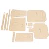 12Pcs Clear Acrylic Shoulder Bag Pattern Template Handbag Pattern Stencil Template for Leather Hand Craft DIY Tool