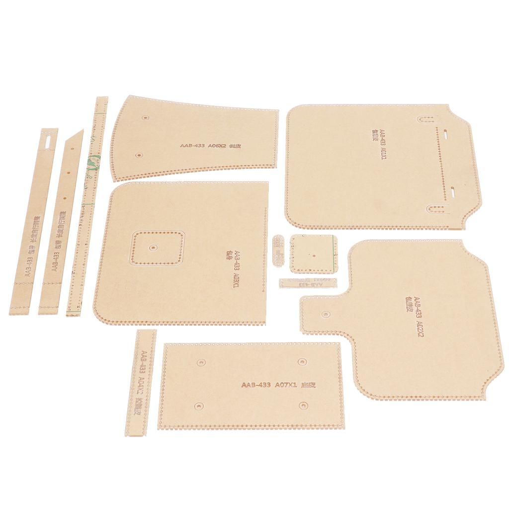 12Pcs Clear Acrylic Shoulder Bag Pattern Template Handbag Pattern Stencil Template for Leather Hand Craft DIY Tool