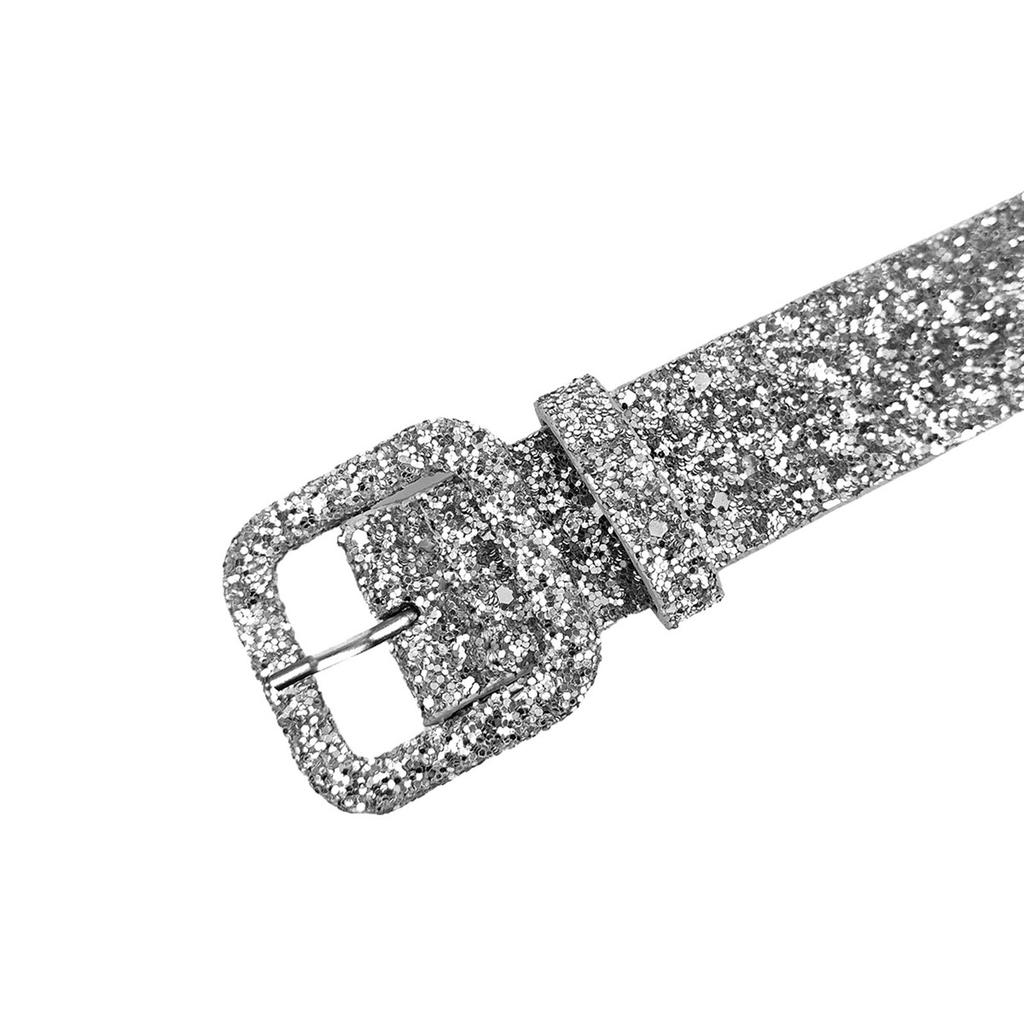 Sequin Designed Belt Decorative Waistband for Women Fashionable Waist Accessory for Parties Wear and Celebrations