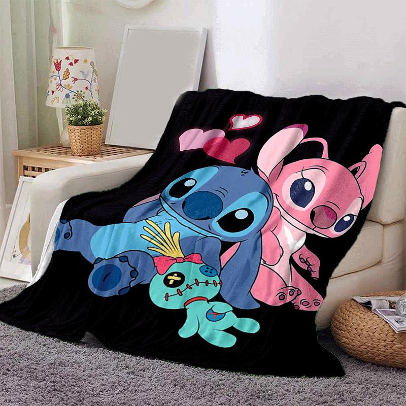 1pc Stitch Printing Blanket - Soft, All-Season Throw for Living Room, Bedroom,Travel