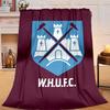 1PC Football Club Emblem Flannel Blanket Gift, Suitable for Both Men And Women, Soft Ideal for Beds And Sofa, Birthday Or Christmas Gift