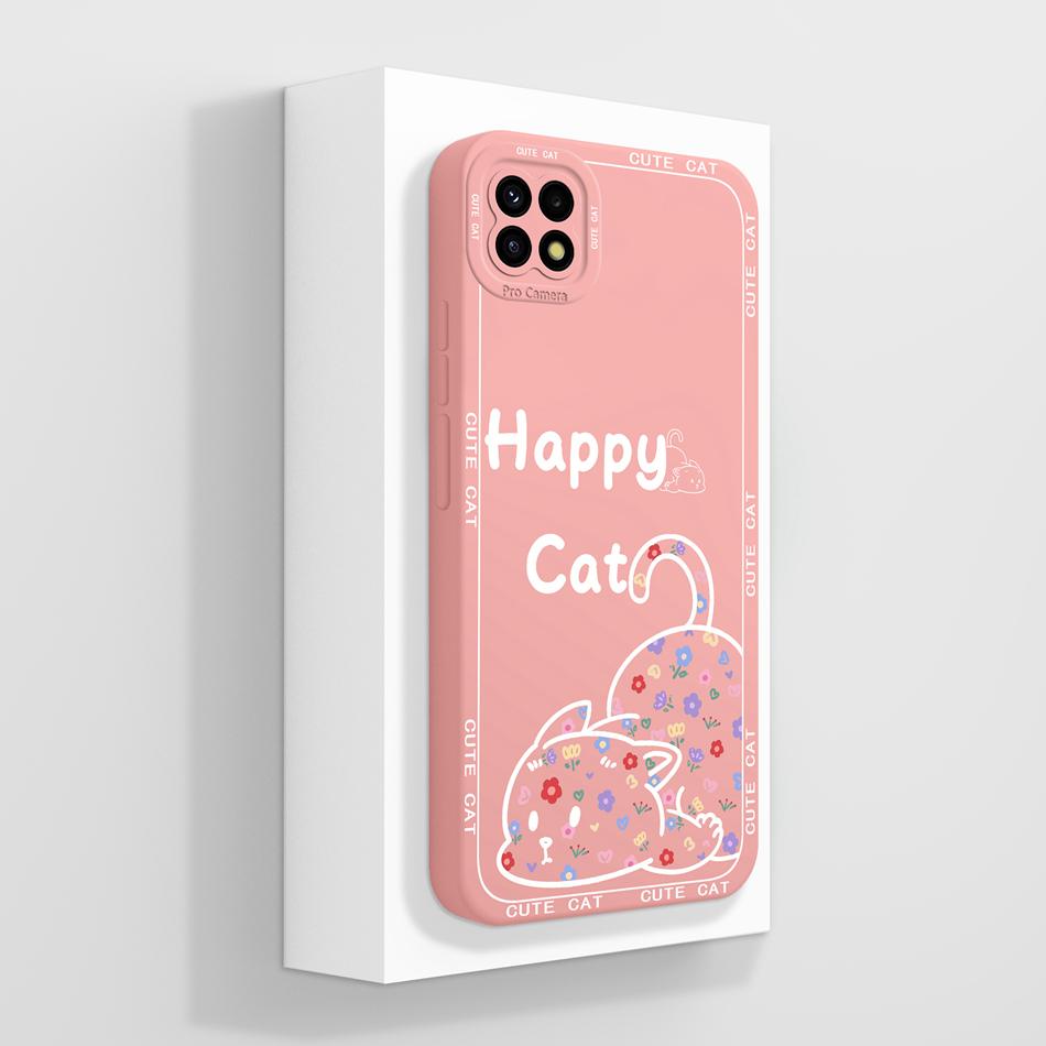 For Samsung Galaxy A22 5G F42 A22S Phone Case Cute Design Upgrade Camera Protection Soft Liquid Silicone Shockproof Back Cover