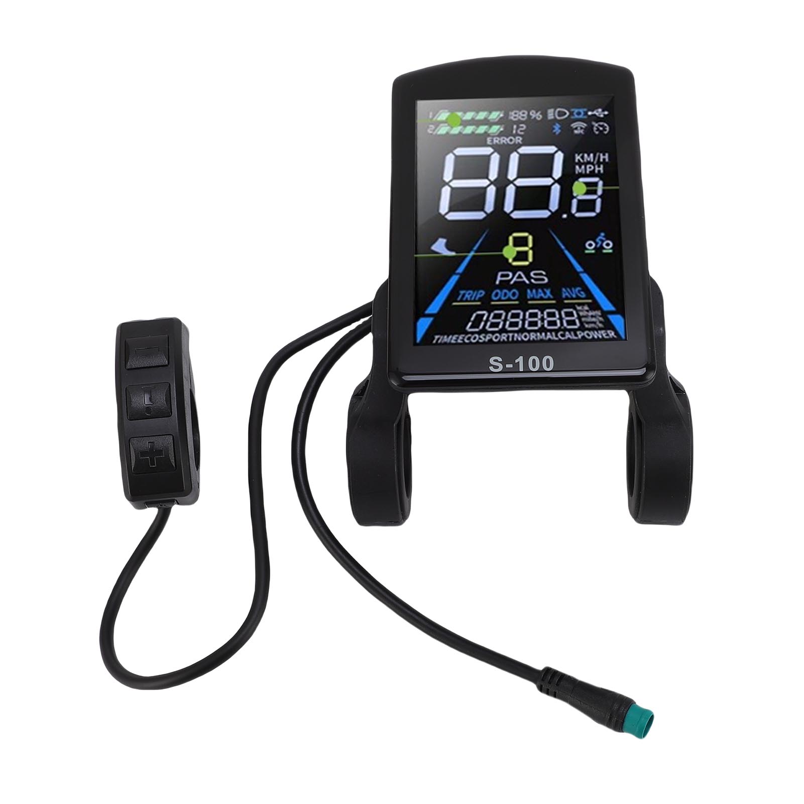 Shoemst Electric Bike Lcd Display 5 Core Rain Proof Cable Color Screen Scooter Lcd Display Dashboard