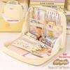 Large Capacity Pencil Bag Aesthetic School Girls Pink Canvas Pencil Box Stationery Pen Case Zipper Pencil Pouch School Supplies