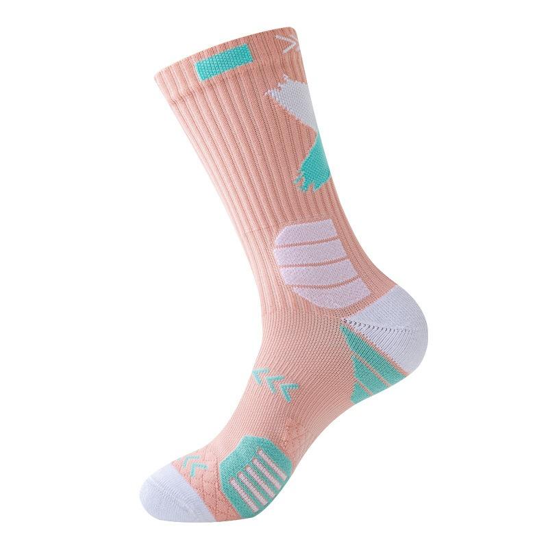 Sports Men's Mid-top Professional Running Basketball Socks, High-top Pure Cotton Sweat-absorbing and Odor-proof Pure Cotton Long Socks