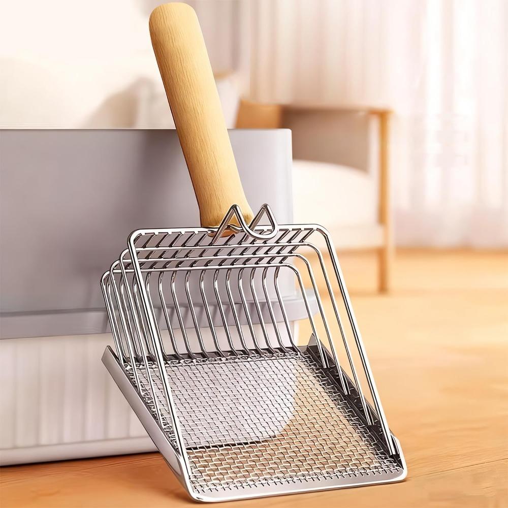 1 Piece Pet Waste Stainless Steel Shovels Cat Dog Habitats Litter Scoops Pets Pooper Cleaning Scoop Tools 27 * 13cm