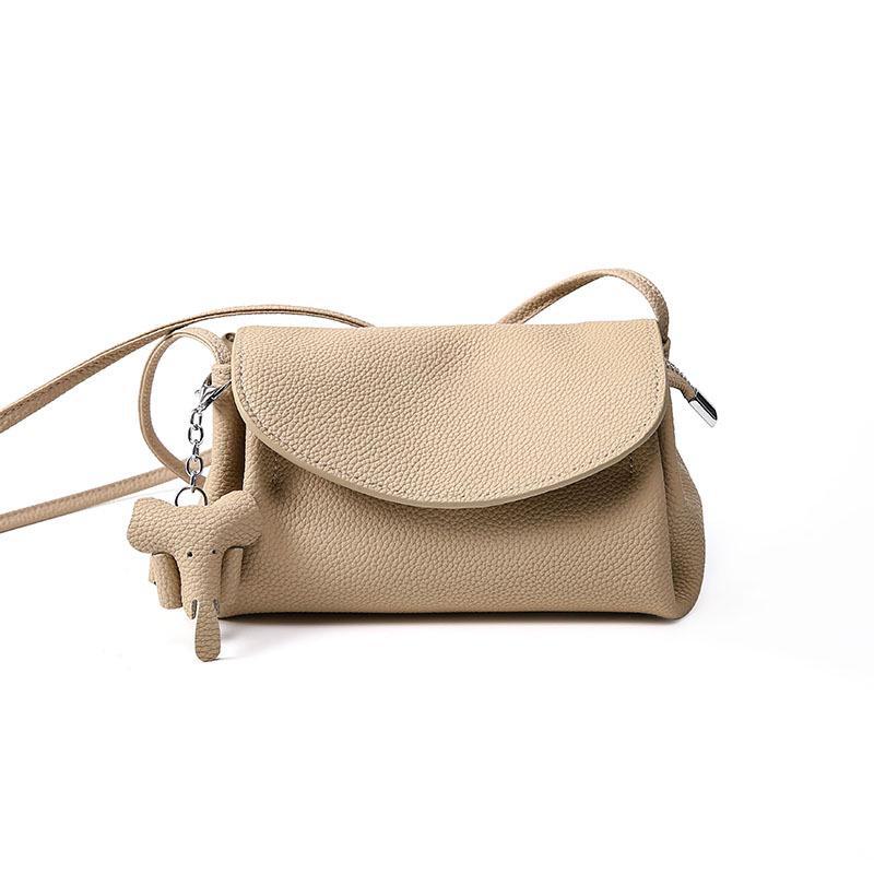 

Women s 2026 Trendy Leather Crossbody Bag - High-End Fashion, Mini Exquisite Genuine Soft Leather Summer Purse абрикосовий