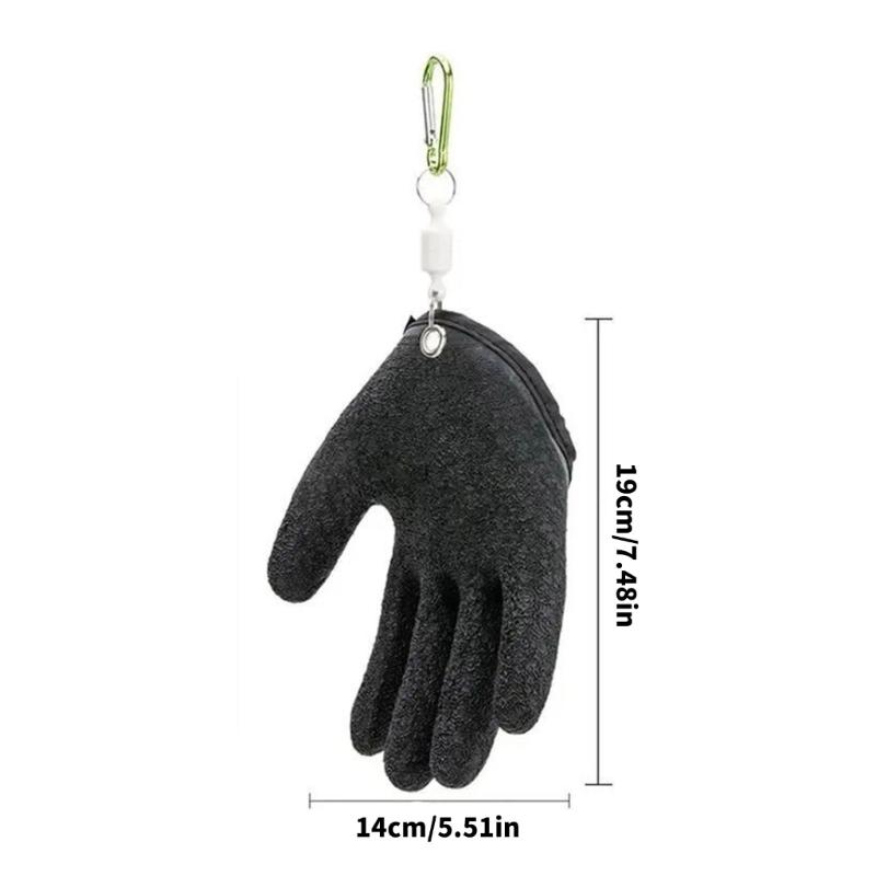 Nonslip Quick Drying Fishing Gloves Enhances With Thick Latex For Safe Fish Handling And Hook Removal