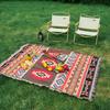 Bohemian Style Cotton Linen Tablecloth Picnic Blanket Outdoor Camping Mat Waterproof Ground Cover