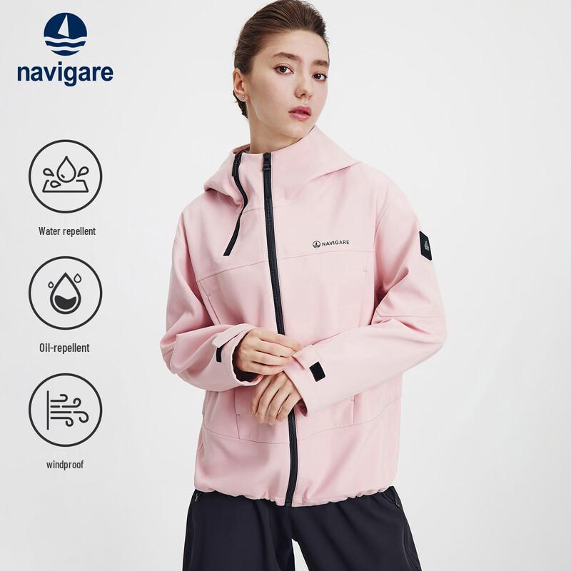 

Navigare Women s Hooded Outdoor Fleece-lined Windbreaker M