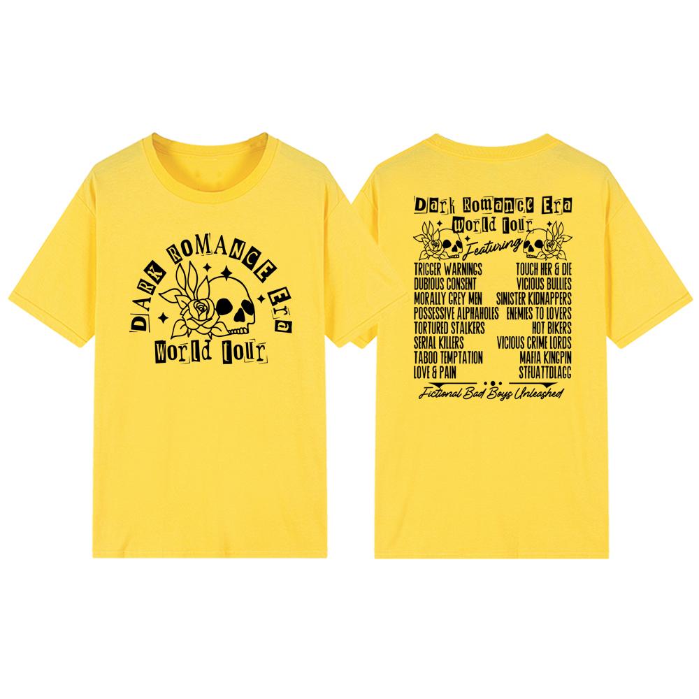 Dark Romance Era World Tour Shirt Dark Romance Book Club T-shirt Unisex Short Sleeve T-Shirts Graphic T Shirts Book Lover Gift