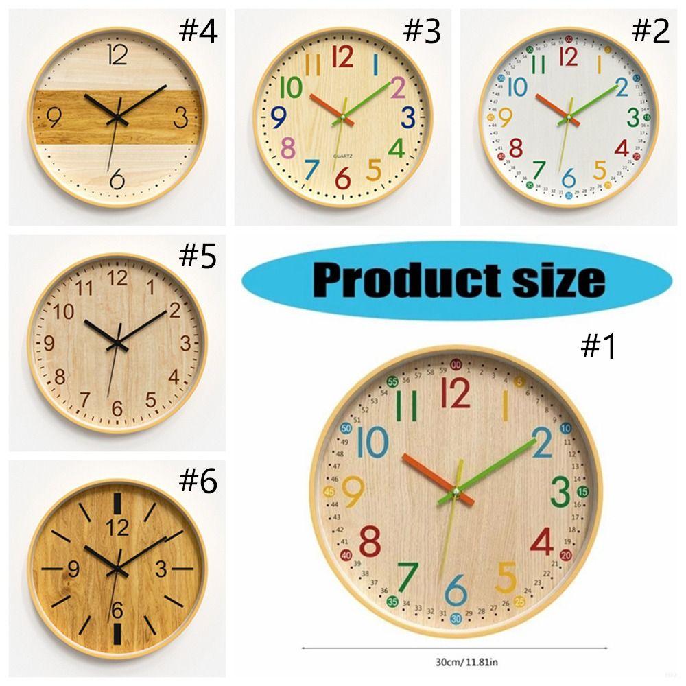 Colorful Numeral Wall Clock 12 Inch Quartz Clock Decorative Children Clock  Bedroom Decor
