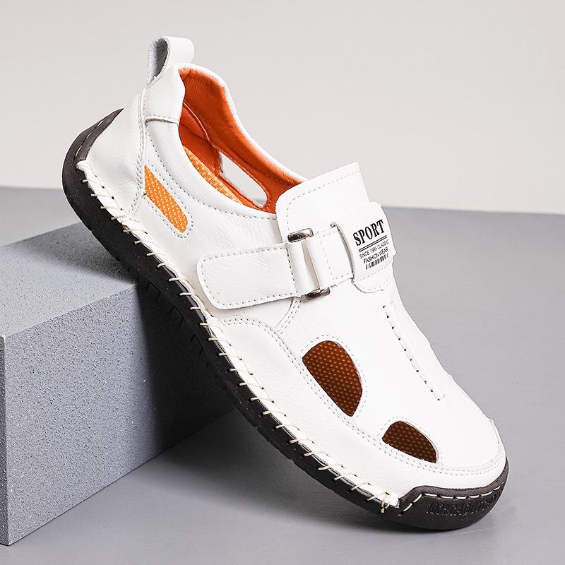 2026 Men's Closed-Toe Non-Slip Outdoor Sandals: Wear-Resistant, Casual, Sports-Ready, Hollowed-Out Design