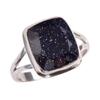 Natural Blue Sunstone Gemstone 925 Solid Sterling Silver Jewelry Ring S.9.5 h9E05