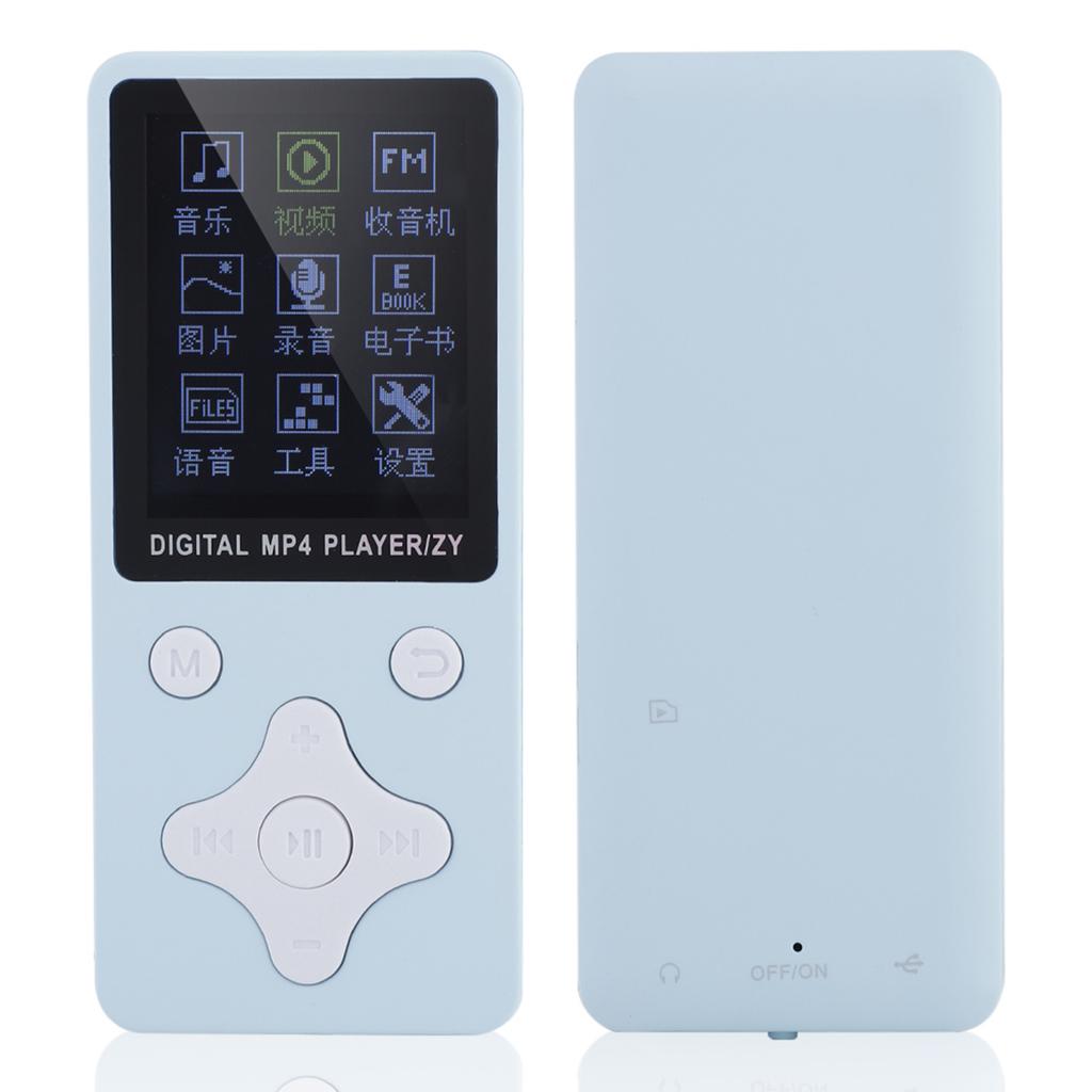 Mini Portable USB Digital MP3   MP4 Music Player Support 32GB TF Card with Headphone Light Blue