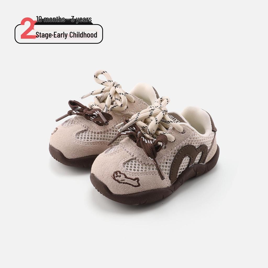 Breathable Mesh Outdoor Running Shoes for Children 10 Months to 3 Years - Boys' and Girls' Spring Soft-Soled Sneakers